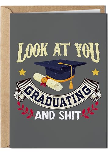 Graduation Card - Funny Graduation Card - Graduation Cards 2025 - College Graduation Card - High School Graduation Card - Granddaughter Graduation Card - Grandson Graduation Card - Congratulations
