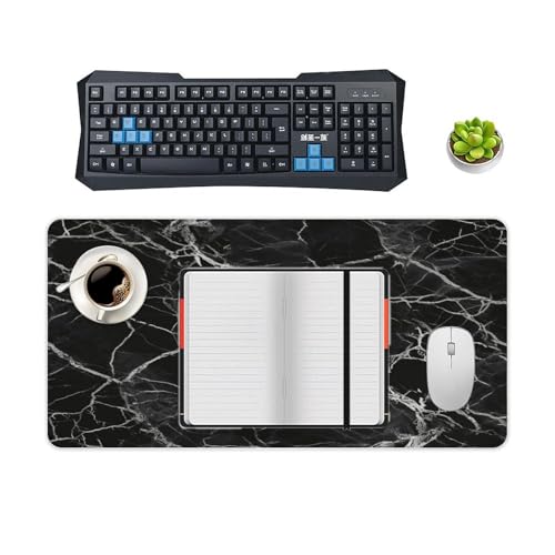Black Marble Desk Pad impermeable y antideslizante miniatura 4