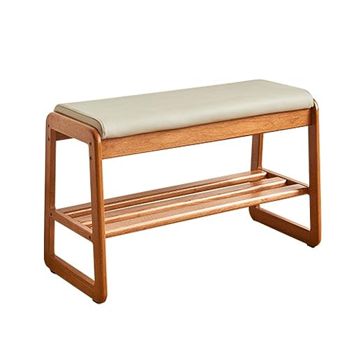 Petit tabouret à langer avec coussin et étagère à chaussures - 2