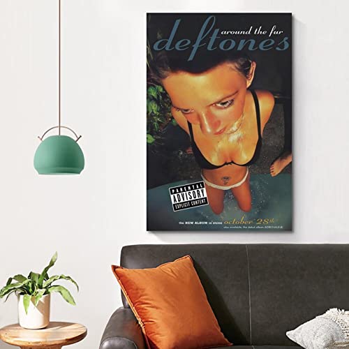 Shiwe Deftones Poster Around The Fur Music Album Poster Posters For Room Aesthetic Canvas Wall Art Bedroom Decor 12X18Inch(30X45Cm) #TOP3