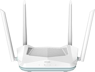 D-Link R15 Eagle PRO AI AX1500 Smart Router (AI Wi-Fi/Traffic Optimiser, AI Parental Control, Gigabit Ports, MU-MIMO, 1024 QAM, OFDMA, WPA3, D-Link Wi-Fi Mesh, Compatible with Alexa/Google Assistant)