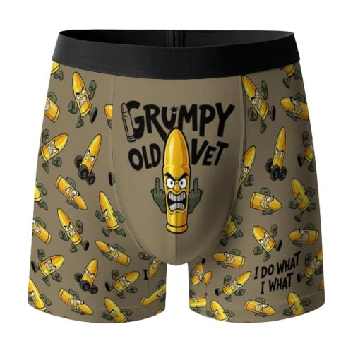 Men's Underwear Boxer Briefs Soft Short Underwear Comfort Sleep Boxer Brief