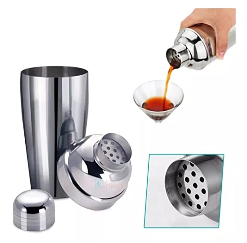 Kit Coqueteleira Bar Profissional Para Drinks Bebidas 550ml Inox Com 12 Peças Drinks Barman Caipirin