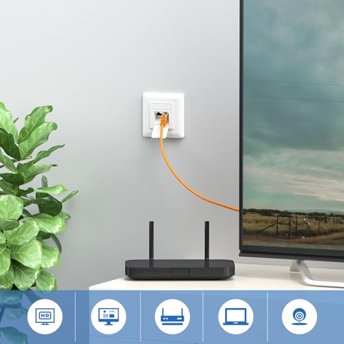 iwillink Cat7 Netzwerkdose 2 Port - 10 Gigabit Geschirmt LAN Steckdose - Netzwerkdose Aufputz/Unterputz Universal - POE+ - Kompatibel CAT7 CAT6 CAT6A - Weiß