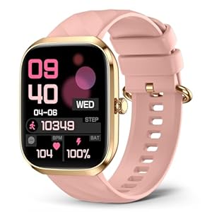 Smart Watches for Women, 2.06″ HD AMOLED Screen Smartwatch (Answer/Make Calls), 24/7 Heart Rate Blood Pressure Blood Oxygen Sleep Monitor, IP68 Waterproof 114+ Sport Mode Fitness Watch Android iOS