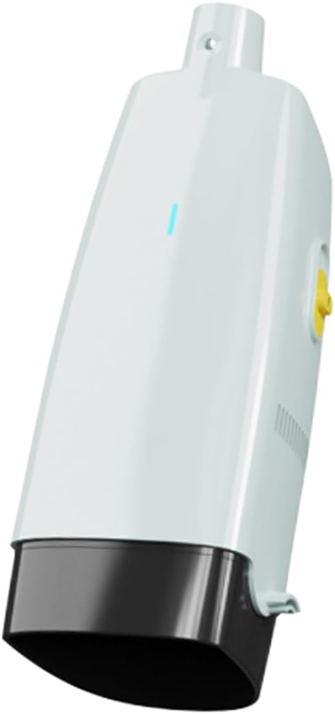 На фотографии показан беспроводной ручной пылесос для бассейна Lydsto с синим индикатором и желтой кнопкой питания.