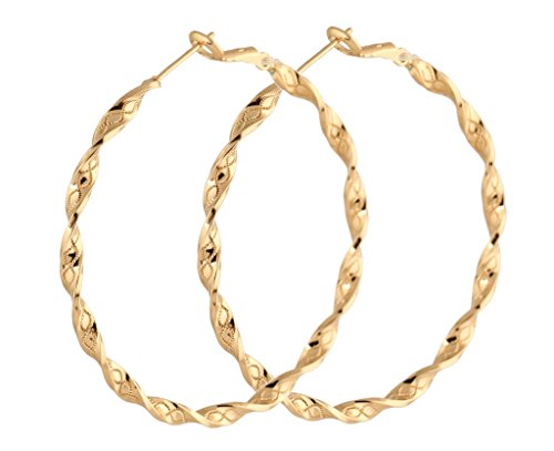 IPINK Hot Selling Simple Big Loop Gold Plated Hoop Earrings Jewelry