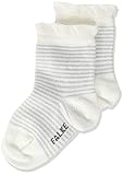 FALKE Unisex Baby Glitter Stripe Socken Baumwolle Rosa Weiß viele weitere Farben kurze Babysocken ohne Motiv dünn mit Streifen aus Glitzer 1 Paar