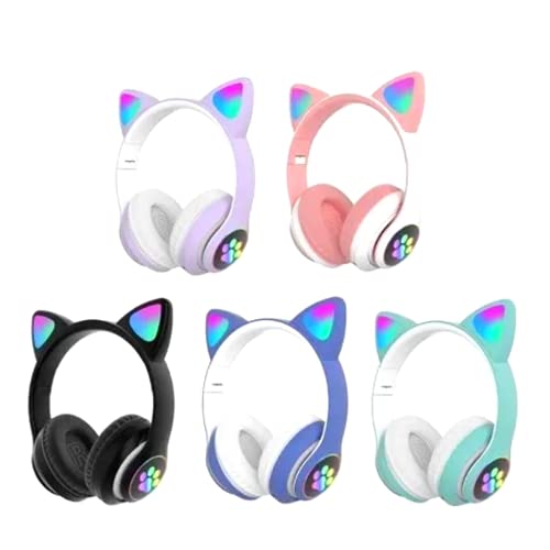Headphone Headset Gatinho Orelha De Gato Com Led Fone De Ouvido Lt30 (Rosa)