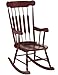 Gift Mark Rocking Chairs - Classic Wooden Rocker - Comfort Fitted Design Perfect for Living Rooms, Bedrooms, Nurserys, and More - Classic Vintage Style Chairs (Cherry)
