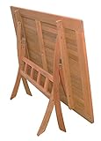 GRASEKAMP Qualität seit 1972 Gartentisch Klapptisch Rio Grande 160x90cm Eukalyptus Gartenmöbel Holztisch - 5