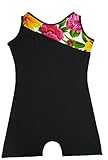 Delicate Illusions Girls Kids Gymnastics Luxury Lycra Biketard Unitard Shortall for Children Made in The USA XS (2-3 yrs) Hawaiian Print
