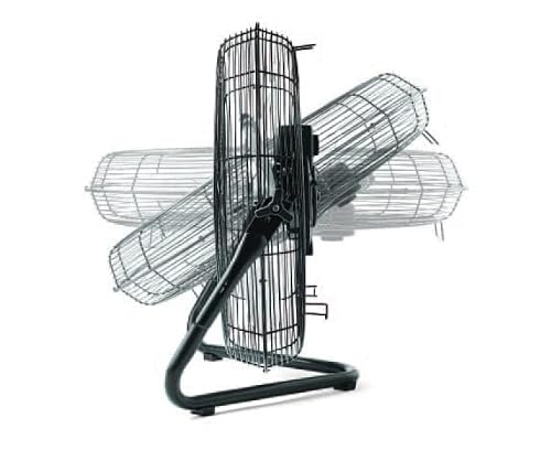 Aqzxa 20 Inch 360 Degree Pivot High Velocity Steel Floor Fan, Black Outdoor Fan,3-Speed High Velocity Fan, Commercial, Residential, And Greenhouse Use #TOP2
