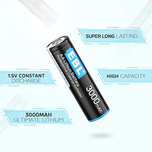 Ebl 8 Pack 3000Mah 1.5V Lithium Aa Batteries - High Performance Constant Volt Aa Lithium Battery For High-Tech Devices (Non-Rechargeable) #TOP1