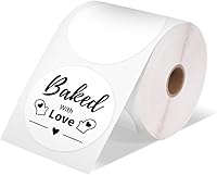 Vista 10 de Memoking Etiqueta térmica circular de 2 pulgadas, etiqueta adhesiva redonda autoadhesiva, etiqueta de impresora térmica directa circular para diseño