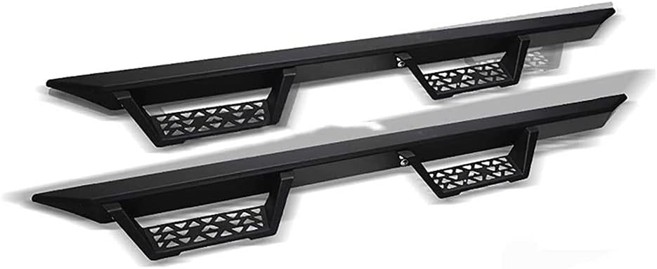 R&L Racing Matte Black Modular Drop Step Nerf Bars Compatible with 2007-2018 Jeep Wrangler JK 4 Door