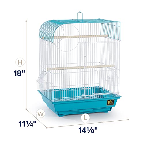 Image of Prevue Pet Products South Beach Flat Top Bird Cage, Teal (SP50061)