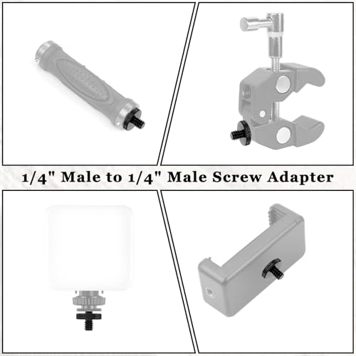 6 Stück Stativ Adapter, 1/4 Auf 1/4 Zoll Gewindeadapter Stativschraube Kamera Schrauben Adapters 1/4 Auf 1/4 Zoll Stativ Schraube Adapter Für Kamera Mikrofonstativ Lampenstative