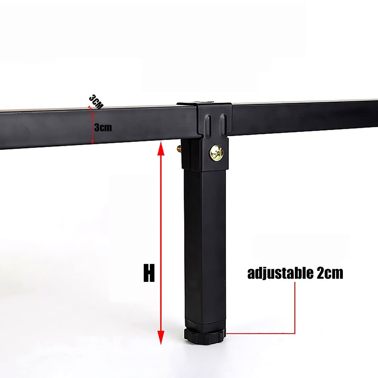 Set di gambe regolabili per letto, 4-12 cm, piedini regolabili in altezza, per letti e divani, supporto universale per tutti gli stili di mobili e per migliorare l'arredamento della casa