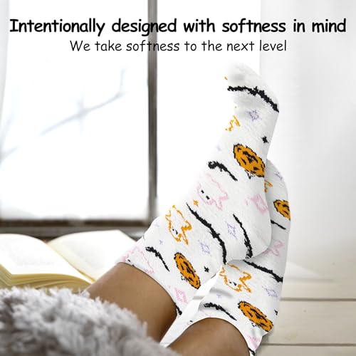 Image of World's Softest Cozy Collection Crew Socks - Smooth Multi Colors Cozy Socks - Knit Top Holiday Spirit Fashion Socks