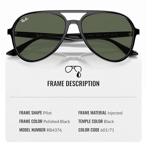 Ray-Ban RB4376 Pilot Shaped Sunglasses for Men & Women with Official RAYBAN Eyewear Kit3