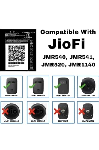 Image of MFB260001 Battery for Reliance Jio 4G Router JioFi 3 (JMR540, JMR541) JioFI 4 (JMR1140) Battery with 1 Year Warranty**** (C45)