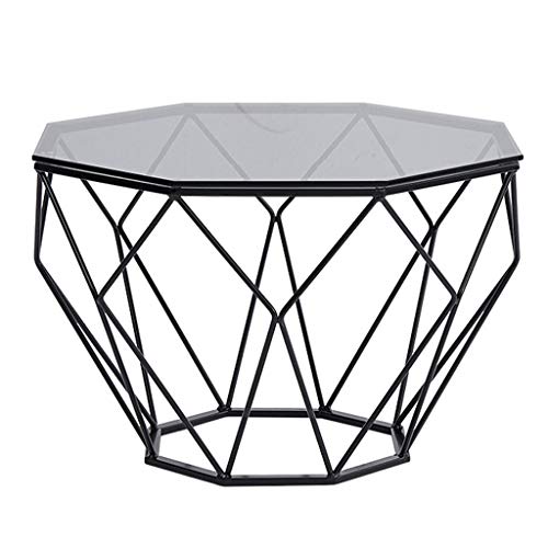 Table basse en verre trempé de qualité supérieure noire - 2