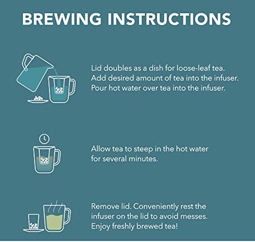 Teabloom Universal Tea Infuser With Lid/Coaster – Fits Mugs, Cups, Teapots – Food Grade 304 Stainless Steel Filter – Large Capacity With Extra-Fine Mesh #TOP4