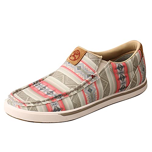Image of Twisted X Women's Hooey Slip-On Loper, Color: Pink Multi, Size: 10, Width: M (WHYC021-M-10)