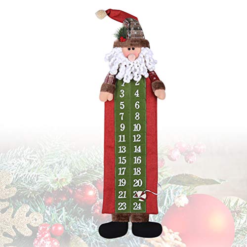 Calendário natalino com contagem regressiva de Natal e calendário adventista da Luoem, enfeite para