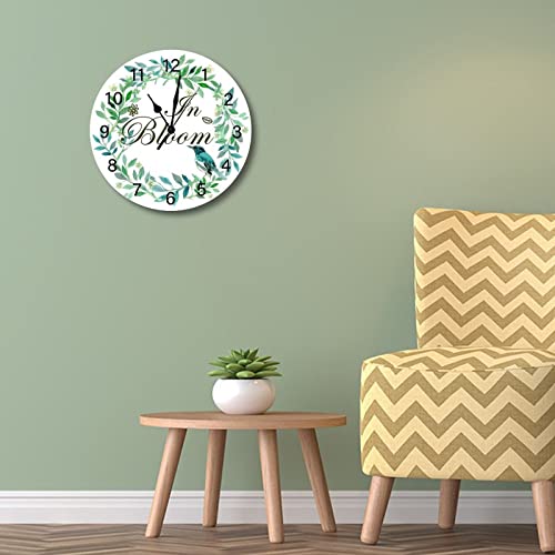 Horloge murale fleur rétro pour cuisine et salon rustique de 38 cm - 3