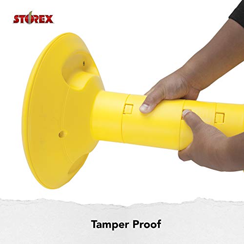 Image of Storex Wiggle Stool - Active Flexible Seating for Classroom and Home Study, Adjustable 12-18 Inch Height, Yellow (00303U01C)