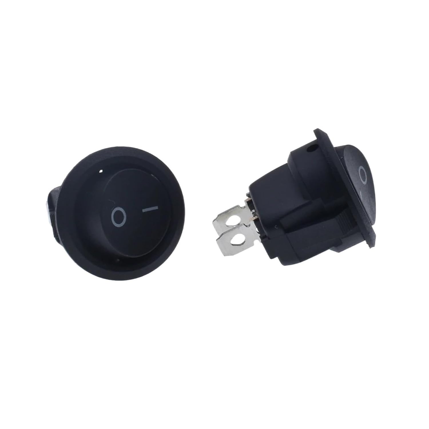 10 Pack SPST Snap-in Switch 2 Pin 16mm Round Snap-in Rocker Mini AC Switch