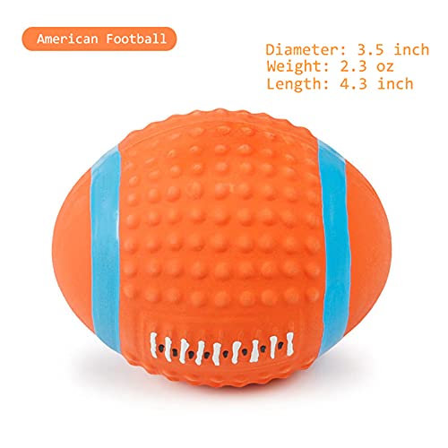 T'chaque Squeaky Dog Toys, Natural Latex Rubber Dog Balls, Soft, Bouncy & Durable For Small Medium Dogs Puppy Interactive Chew Sound Fetch Play Dog Squeaky Toy Ball, Set Of 4, M #TOP4