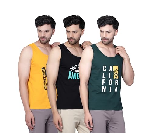 Image of Designer Men Vest Versatile Cotton Sando /Baniyan /Ganji for Boys - Perfect for Gym Workouts, Vacations, and Beaches