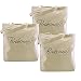 ElegantPark Bridesmaid Tote Bag Wedding Bridesmaid Gifts 100% Cotton 3 Pcs