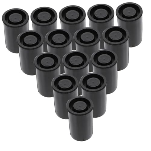 LIFKICH 50pcs Film Box Film Canisters Case Small Plastic Containers Reusable Film Canisters Camera Film Canister Small Plastic Jars with Lids Film Canisters Bulk Camera Film Case or Black