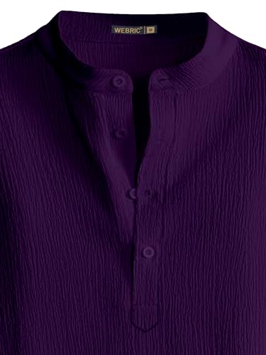 Image of Men Shirt | Black Solid Textured Casual | Regular Fit | Short Sleeve | Mandarin /Chinese Collar | Cotton Fabric | Stylish Office Summer Wear Shirt for Men