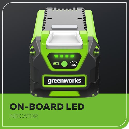 Image of Greenworks 40V 2.5Ah Lithium-Ion Battery (Genuine Greenworks Battery / 75+ Compatible Tools)