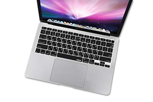 Xskn Hebrew/English Language Black Silicone Keyboard Cover Skin For 2020 Macbook Air 13 Inch A2179 With Touch Id And A2337 M1 Keyboard - Us Version #TOP4