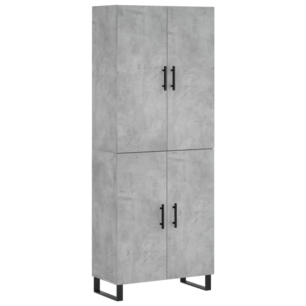 Accueil-Armoires et rangement, buffets et buffets, meuble haut béton gris 69,5 x 34 x 180 cm