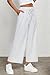 LNX Womens Linen Capri Pants Wide Leg High Waisted Drawstring Casual Cropped Pants with Pockets