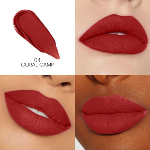 Image of Colors Queen Totally Matte Liquid Lipstick | Intense Color Payoff, Lightweight & Comfortable, One Swipe Application | Long Lasting, Non Transfer Liquid Lipstick for Women (04 - Coral Camp, 7.5g)