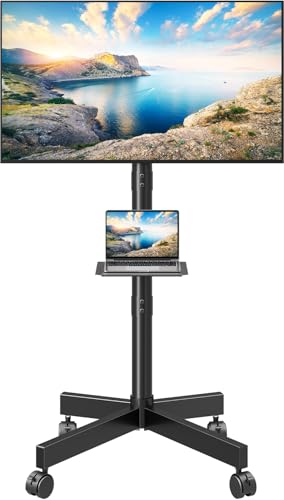MOUNTUP Rolling TV Stand Mobile TV Cart for 23-60' TVs, Portable TV Floor Stand with Wheels for 27...