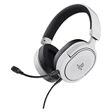 GXTrust 498W Forta Headset Gamer Licenciado para PlayStation 5 – Drivers de 50 mm, Microfone Removível, Confortável e Sustentável, Compatível com PS5, PS4 e PC, Branco