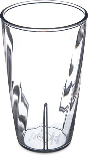 Carlisle FoodService Products Plastic Tumbler with Swirl Design for Home and Restaurant, Polycarbonate, 8 Ounces, Clear, (Pack of 36)