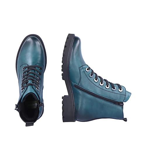 Remonte Damen Chelsea Boots D8671, Frauen Stiefeletten,lose Einlage,uebergangsschuhe,uebergangsstiefel,Schlupfstiefel,flach,Stiefel,blau (12),39 EU