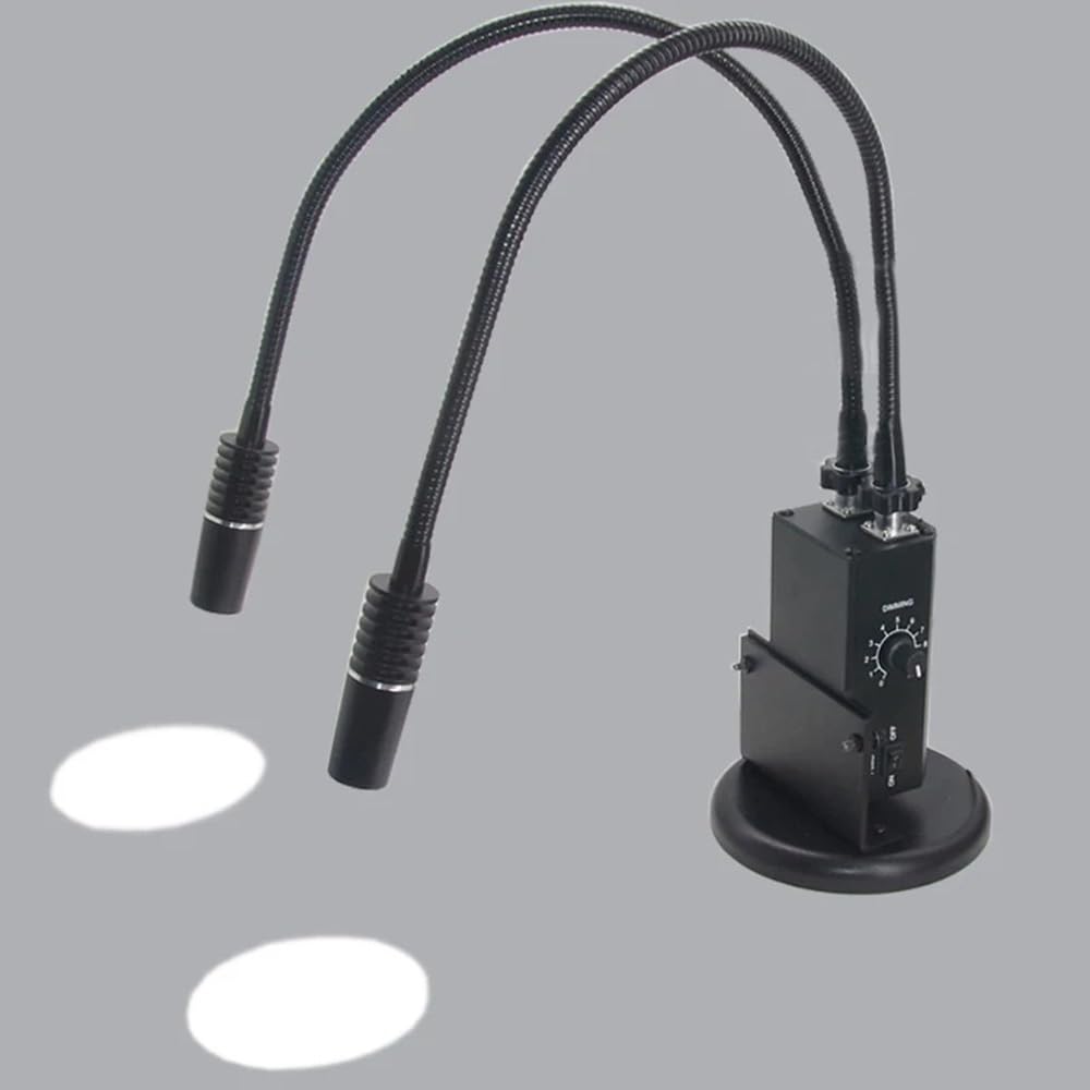 Microscope 6W 6500K Dual LED Gooseneck Lights Illuminator Lamp Polarizer Filter for Industry Stereo Microscope Camera(D9 1pc Polarizer)