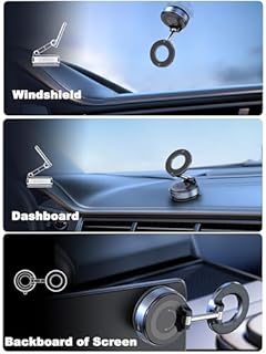 snanlen Upgraded 360° Nano Gel Vacuum Magnetic Phone Holder, Car Phone Holder for Magsafe[108+LBS Strongest Suction & 3000gf Strongest Magnetic], Suction Cup Phone Mount for Car/for iPhone 17 Pro Max