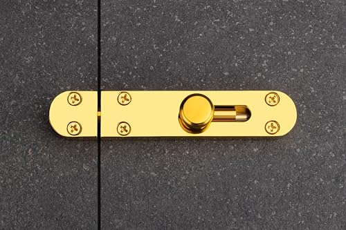 Image of 2 Piece Baby Latch for Bathroom /PVD Gold Latch Lock for Main Door /Door Lock Latch for Home /Bedroom /Office & Door Stopper (PVD Gold, Pack of 2)